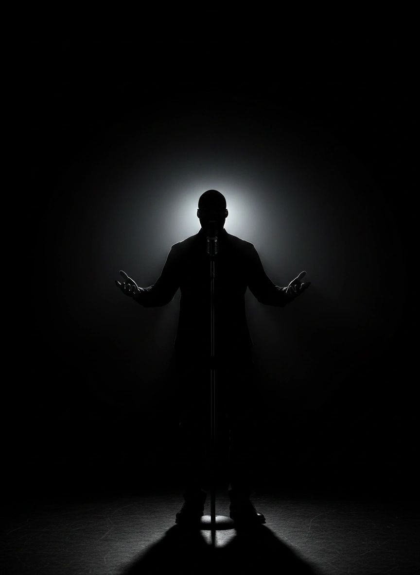 M.I.C. — silhouette with spotlight behind