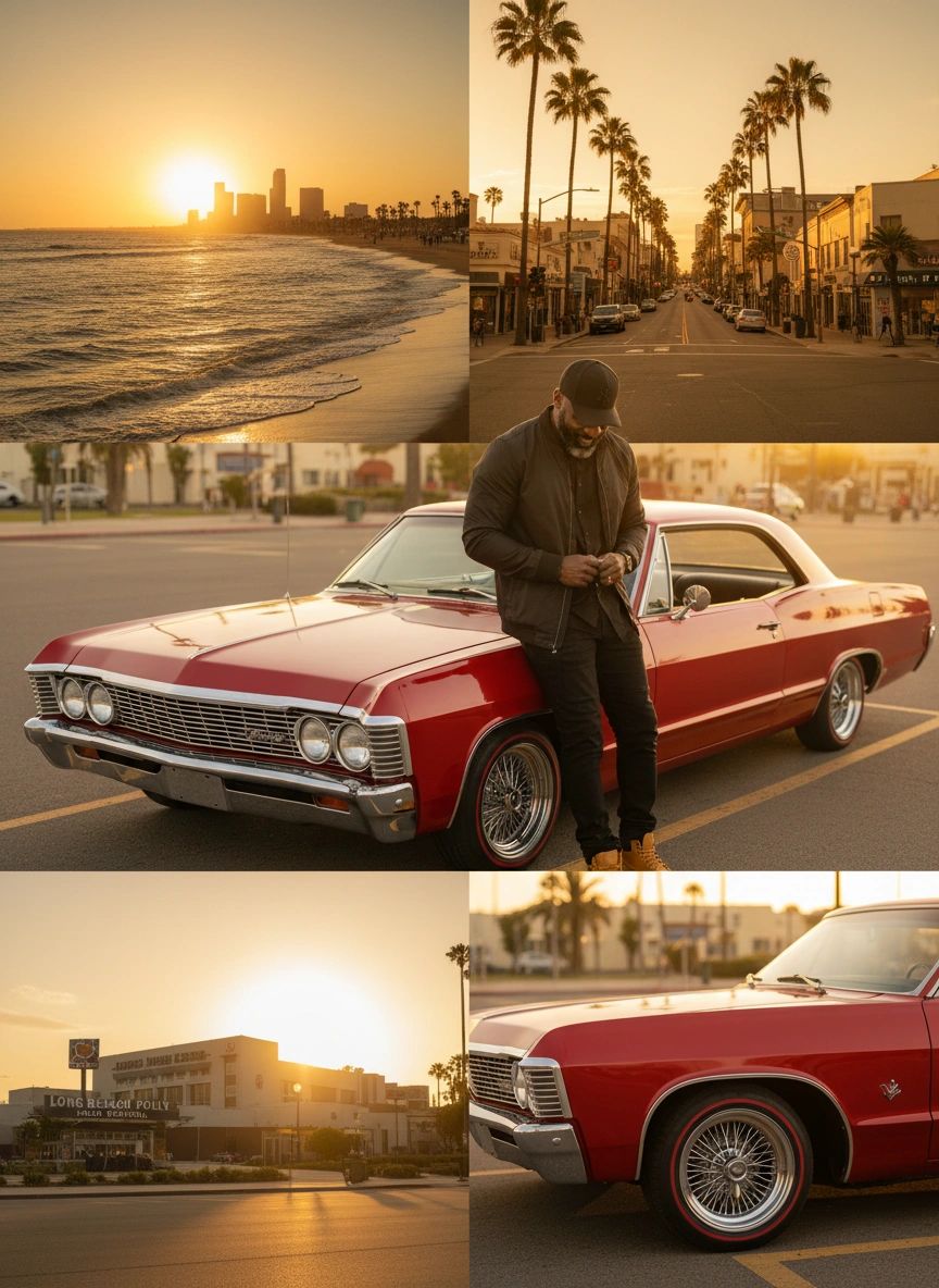 M.I.C. — Long Beach collage red 67 Chevy updated